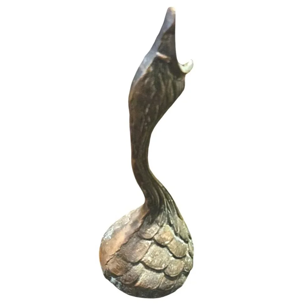 3 Green Decore Brass Gosling Figurine Pier 1‎ Glass Bottle Asian Ceramic Vase